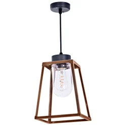 Offene Pendelleuchte mit Glaszylinder Lampiok, IP 65