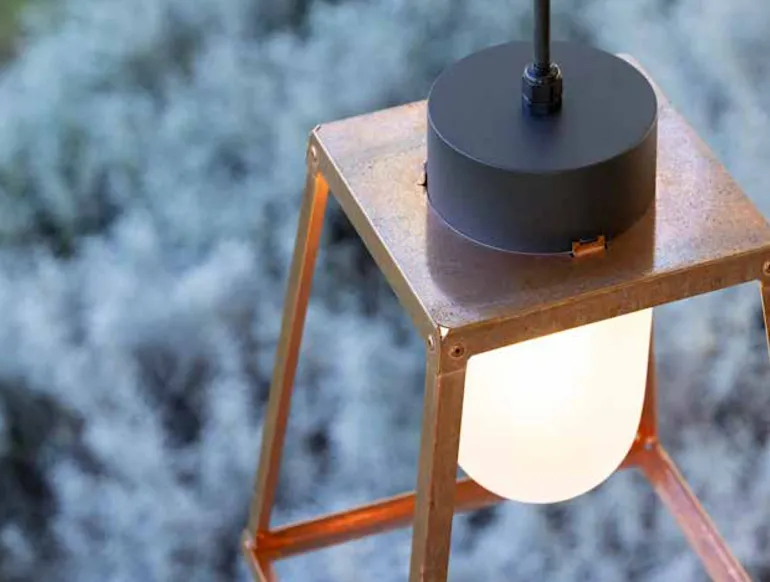 Offene Wandlaterne mit Glaszylinder Lampiok, IP 65