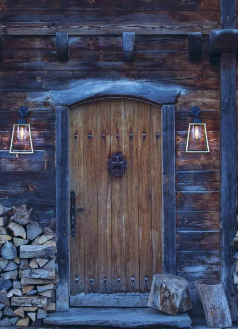 Offene Wandlaterne mit Glaszylinder Lampiok, IP 65