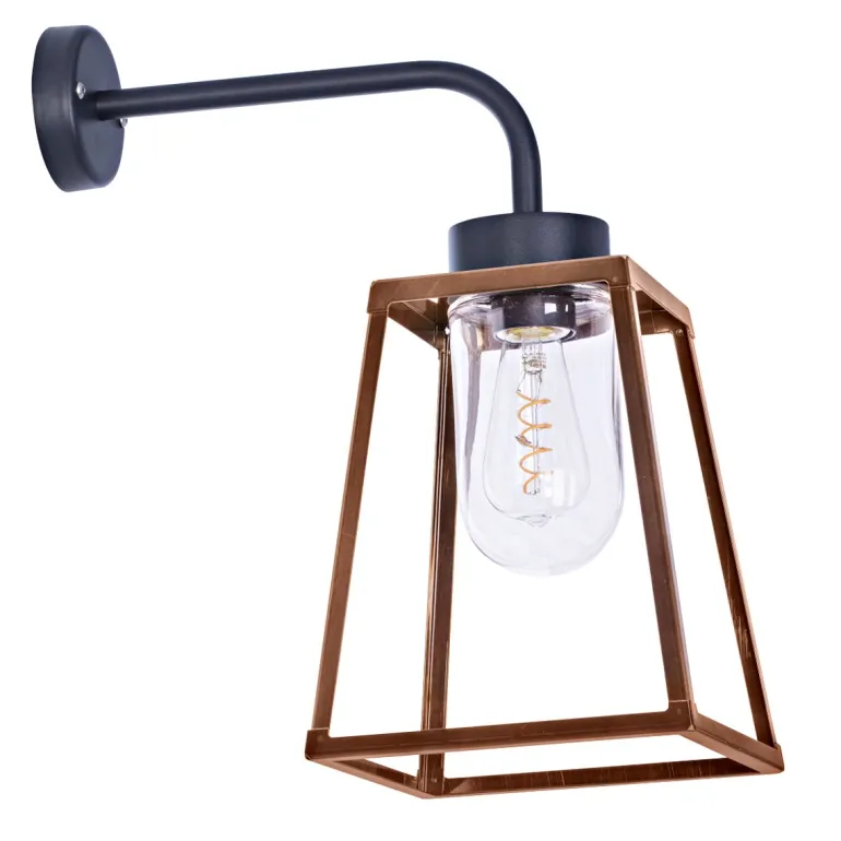 Offene Wandlaterne mit Glaszylinder Lampiok, IP 65
