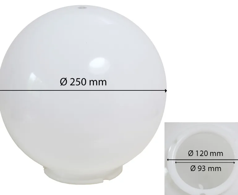 Pendelleuchte für außen mit Acrylglaskugel PL 01