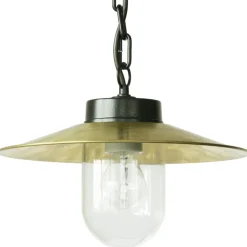 Pendelleuchte mit Messingschirm und Kette 38 Z-BR