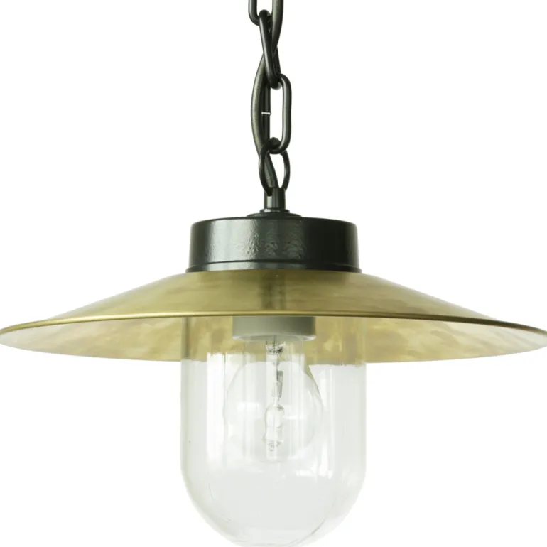 Pendelleuchte mit Messingschirm und Kette 38 Z-BR