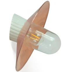 Porzellan Wandlampe mit flachem Kupferschirm WBCU 2024