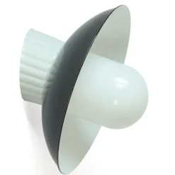 Porzellan Wandlampe mit schwarzem Schirm WMAL 2024