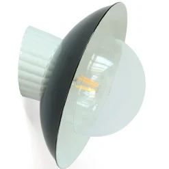 Porzellan Wandlampe mit schwarzem Schirm WMAL 2024