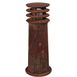 Rostige Pollerleuchte RUSTY aus Schmiedeeisen (Höhe 40 / 70 cm)