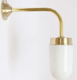 Scheunenlampe aus Messing mit Zylinder 38-90 ORBR-Z