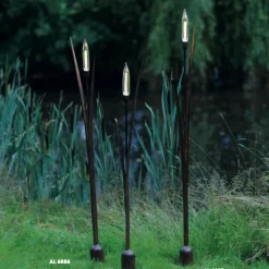 Schilfrohr-Leuchte mit Glaskolben AL 6885, 6886, 6887
