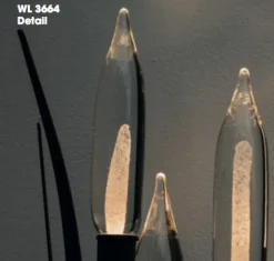 Schilf-Wandleuchte aus Glas und Schmiedeeisen WL 3664