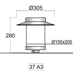 Schirm-Tubenleuchte mit geradem Wandarm BM.37 A3