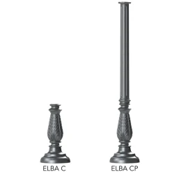 Schlanke Säule ELBA C mit Blattornament 34 / 92 cm