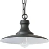 Schlichte Schirmlampe für Außen mit Kette