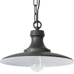 Schlichte Schirmlampe für Außen mit Kette