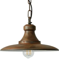 Schlichte Schirmlampe für Außen mit Kette