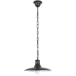Schlichte Schirmlampe für Außen mit Kette