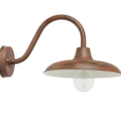 Schlichte Wandlampe für Außen mit Bogenarm