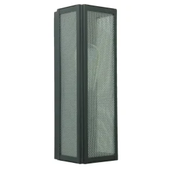 Schmale Messing-Wandleuchte mit Gitter