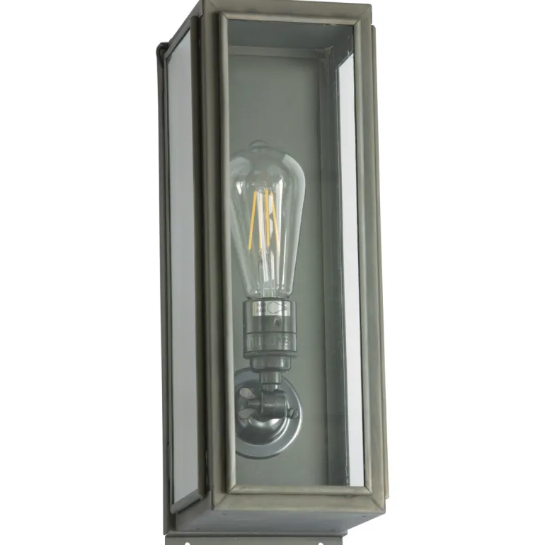 Schmales Kasten-Wandlicht aus Messing Box 7649
