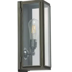 Schmales Kasten-Wandlicht aus Messing Box 7649