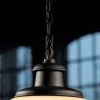 Schmiedeeisen-Hängeleuchte mit opalem Glas HL 2625