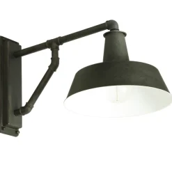Schmiedeeisen-Stalllampe mit Rohr-Wandarm WL 3638