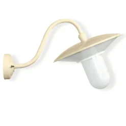Schwanenhals-Wandlampe für außen, nach vorne gerichtet