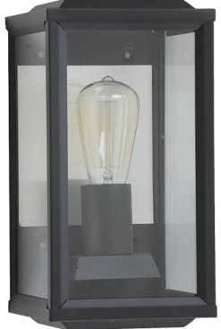 Schwarze AuĂenlampe: Holländische Kassettenleuchte