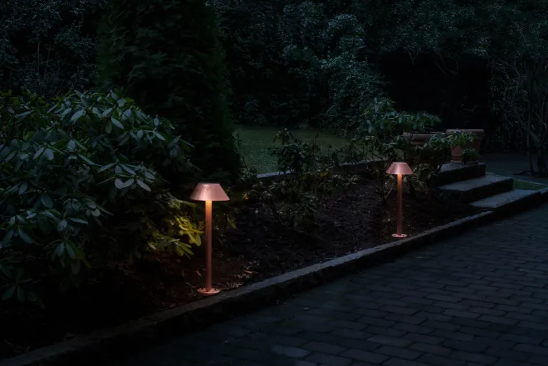 Schwedische Gartenleuchte Cake aus Kupfer oder Messing