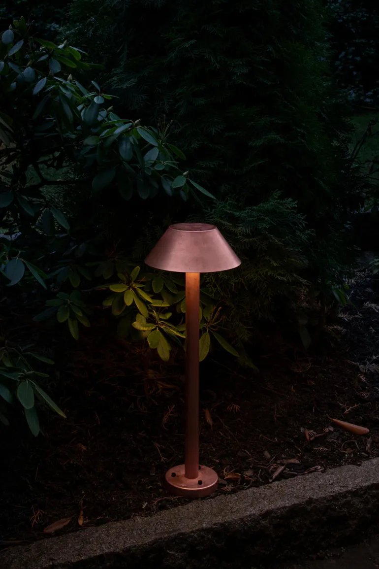 Schwedische Gartenleuchte Cake aus Kupfer oder Messing