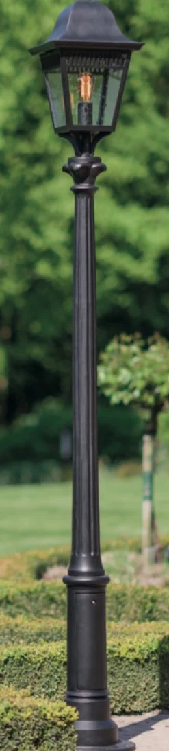 Standleuchte aus Schmiedeeisen mit Antikglas AL 6839