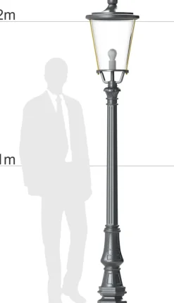 Standleuchte mit Glasmantellaterne SOT P1K 43