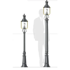 Standleuchte mit Guss-Mast Hamburg 30.Rodos P