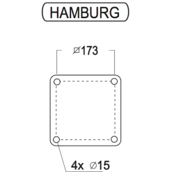 Standleuchte mit Leitereisen und Laterne Hamburg.31