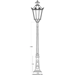 Standleuchte mit Schinkel-Laterne Arystoteles.72