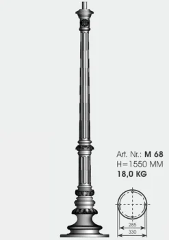 Stilvolle Standleuchte aus Schmiedeeisen AL 6597.6592