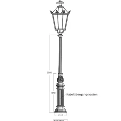 Straßenlaterne mit Schinkelleuchte S2MP1K.73