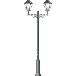 Straßenlaterne mit Zierarm S2P3.T22.63TL