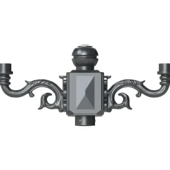 Straßenlaterne mit zwei Acrlykugeln S2TZ.G22A.05