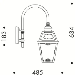 Traditionelle Außenlampe für die Wand