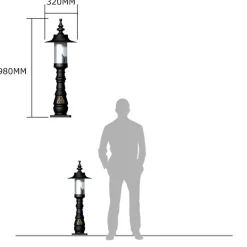 Traditionelle Wegeleuchte im georgianischen Stil