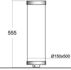 Tubenleuchte 37 A2 für Wand- und Standleuchten