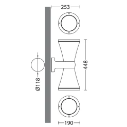 Up-and-down-Leuchte in Kegelform