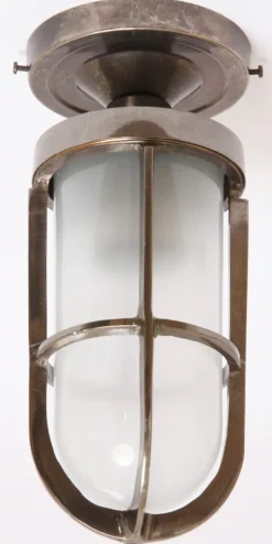 Vergitterte Deckenleuchte mit craqueliertem Glas Airegon