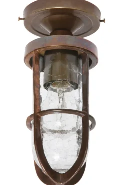 Vergitterte Deckenleuchte mit craqueliertem Glas Airegon