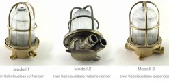 Vielseitig einsetzbare Schiffsleuchte N° 10/11/12 für außen aus Messing