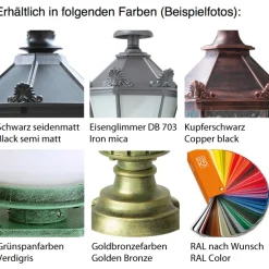 Vierseitige Laterne 823 für Wand- und Standleuchten