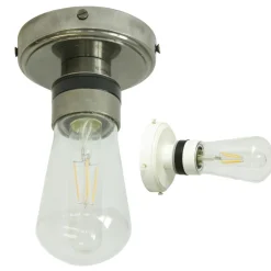 Wand- oder Deckenleuchte Corlia mit Glaskolben und LED, IP65