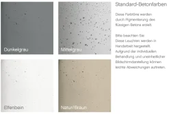 Wandfluter aus Guss-Beton