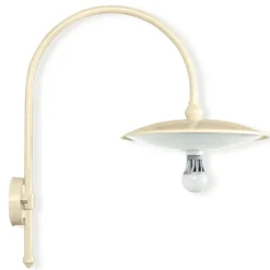 Wandlampe für außen mit schlichtem Bogenarm
